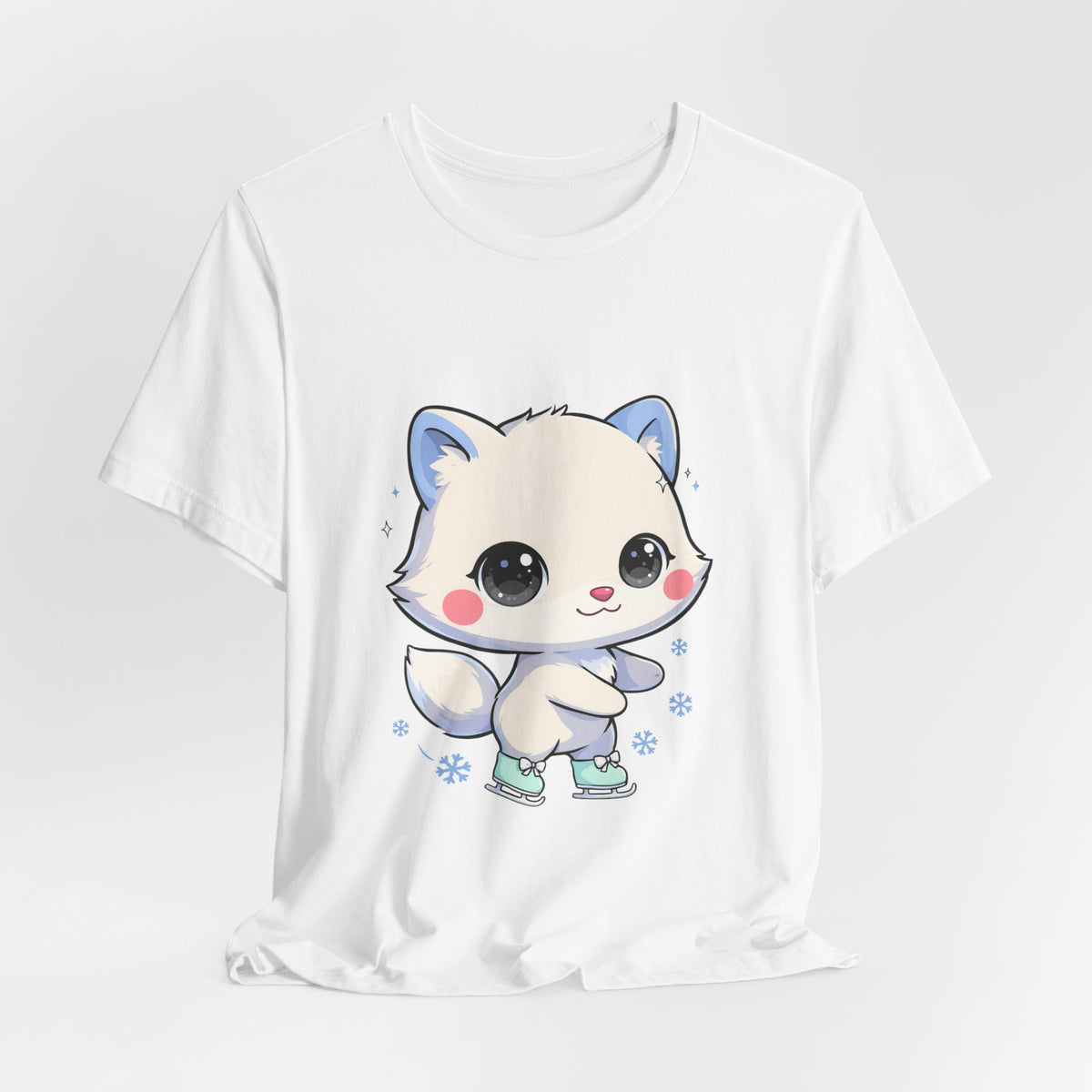 Kawaii Arctic Fox T-Shirt for Winter Gift Giving