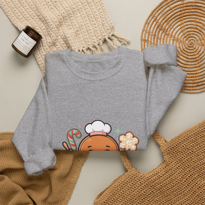 Kawaii Gingerbread Sweatshirt for Christmas Baking Fans