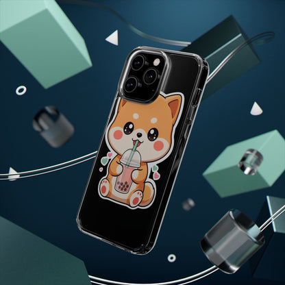 Kawaii Shiba Inu Phone Case for Bubble Tea Lovers