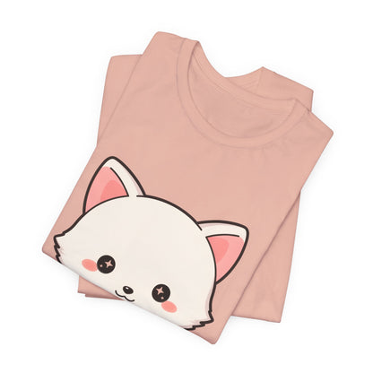Christmas Fox T-Shirt, Cute Mistletoe Kawaii Tee