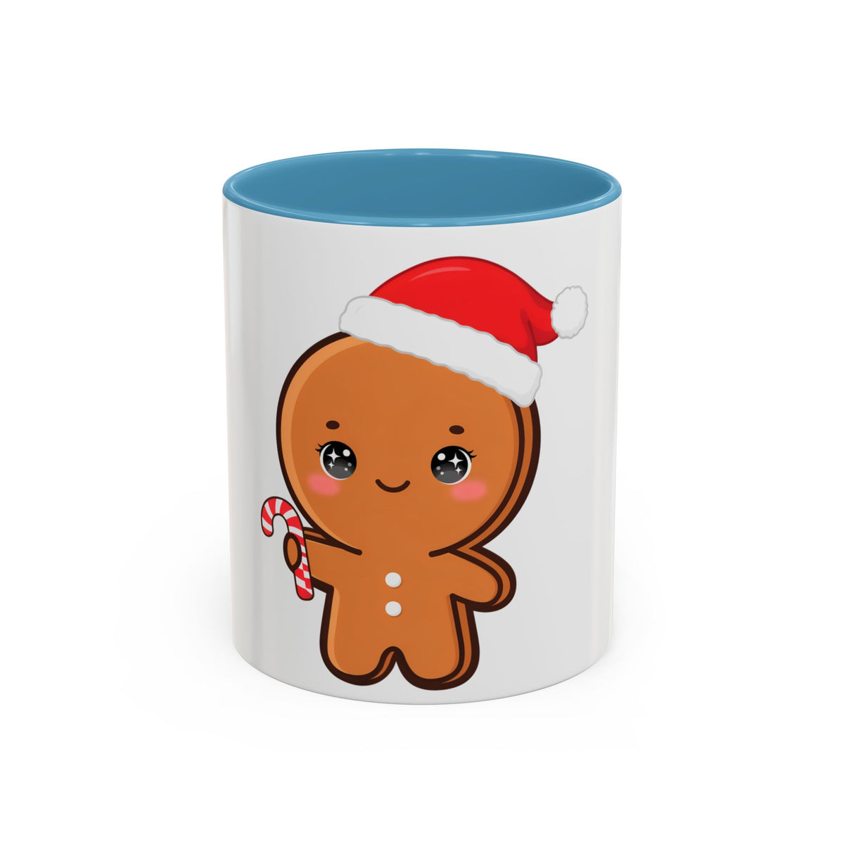 Gingerbread Man Christmas Mug, 11oz or 15oz Accent Coffee Mug