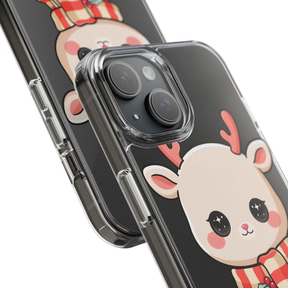 Christmas Reindeer Phone Case, Cute Kawaii Holiday Gift