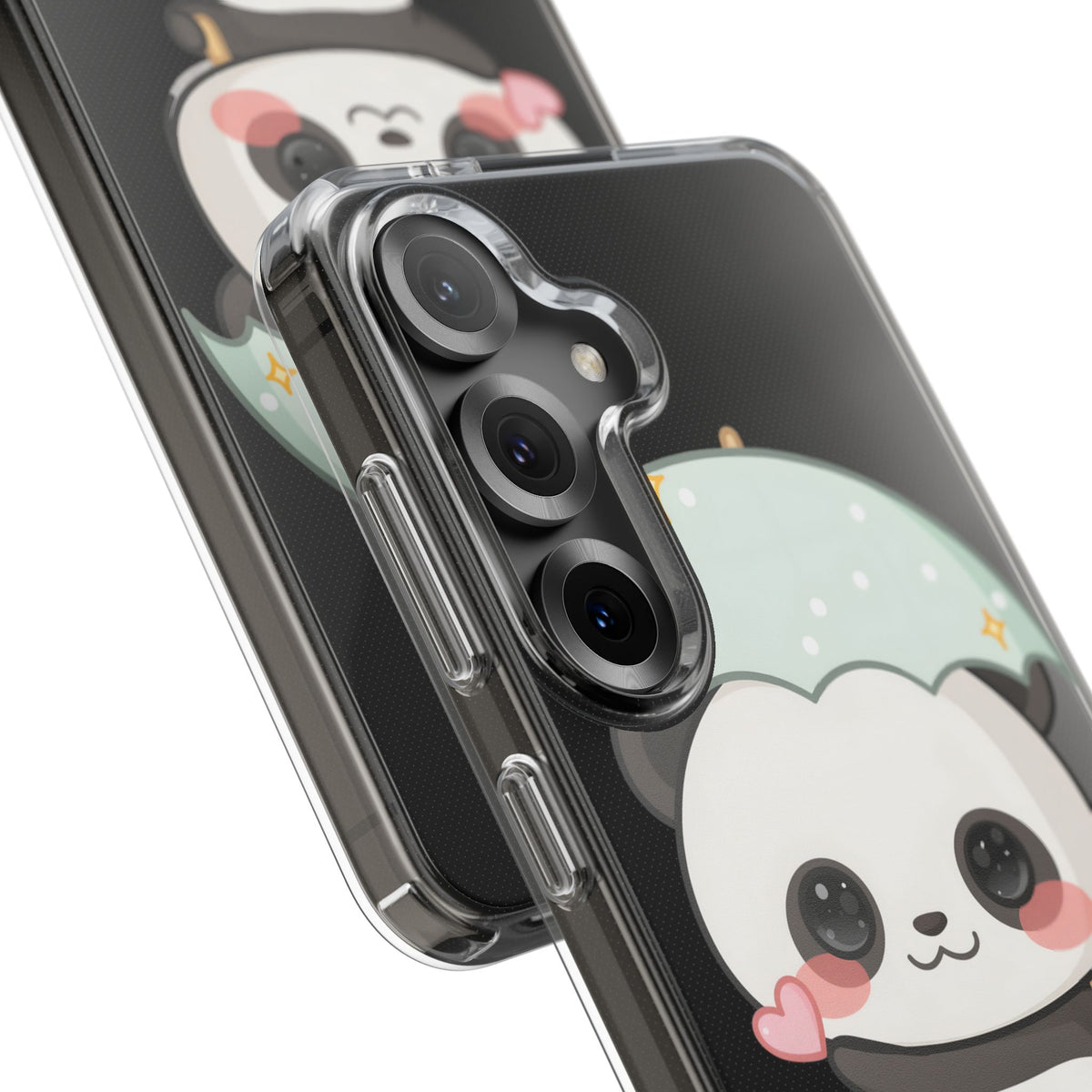 Kawaii Panda Clear Impact-Resistant Phone Case