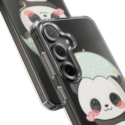 Kawaii Panda Clear Impact-Resistant Phone Case