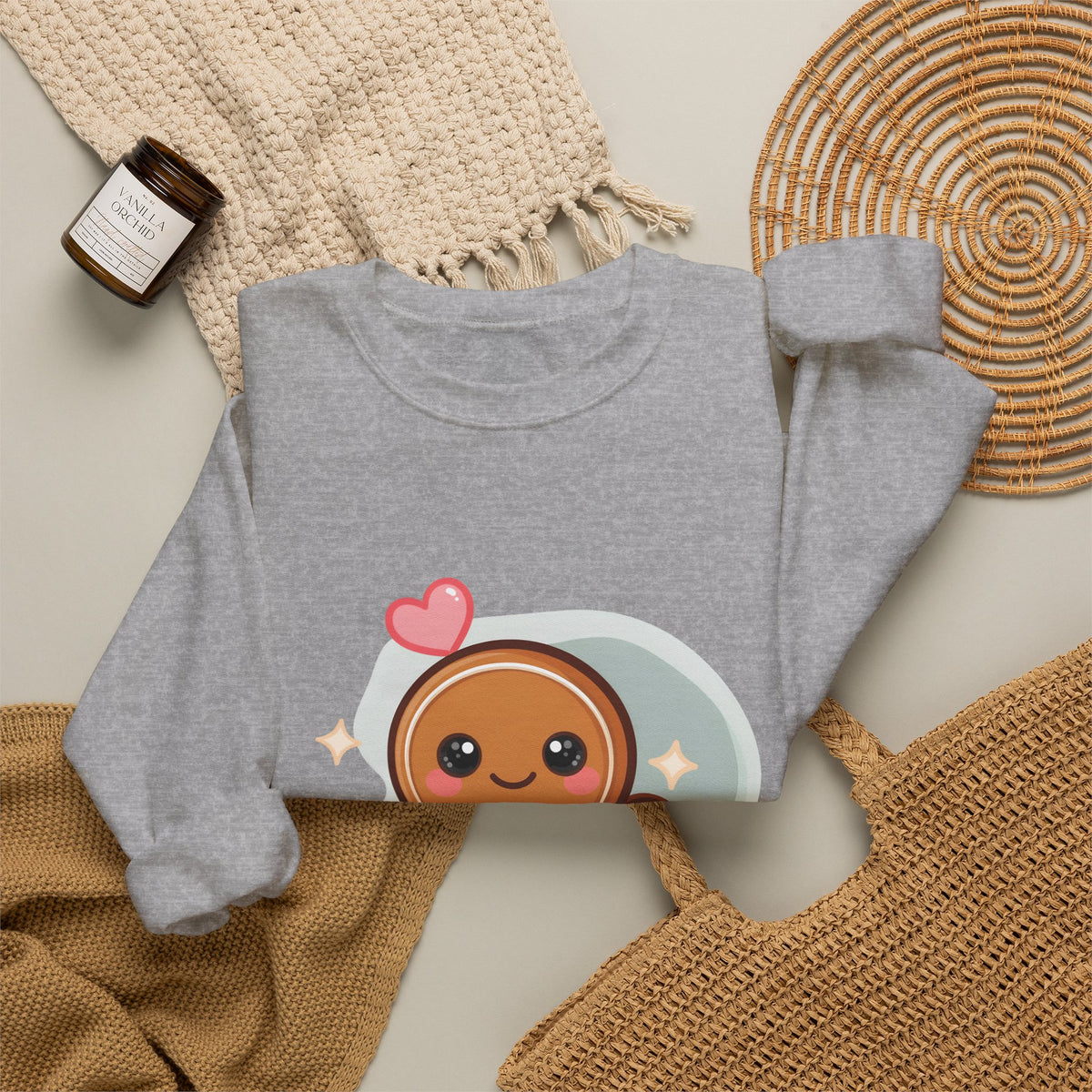 Kawaii Gingerbread Sweatshirt for Cozy Holiday Mornings