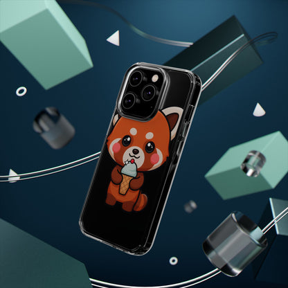 Kawaii Red Panda Phone Case with Ice Cream