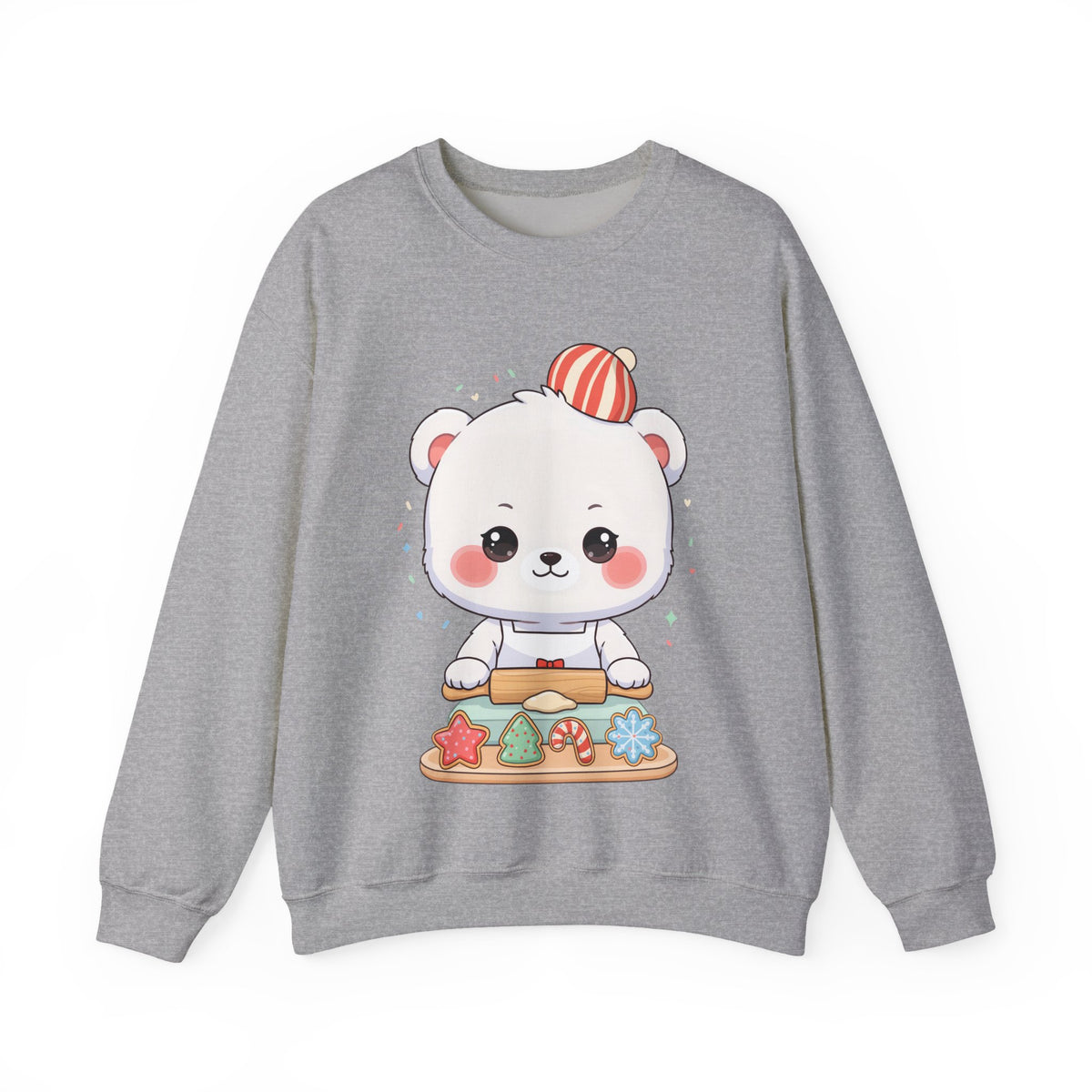 Christmas Cookie Bear Sweatshirt, Cute Holiday Baker Gift