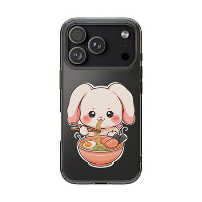 Kawaii Ramen Bunny Clear Impact-Resistant Case