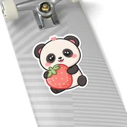 Kawaii Panda Strawberry Sticker for Sweet Little Joys