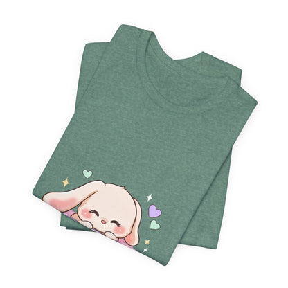 Kawaii Sleeping Bunny Tee, Cute Cloud Nap Unisex Shirt
