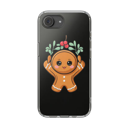 Kawaii Gingerbread Phone Case with Mistletoe Cheer