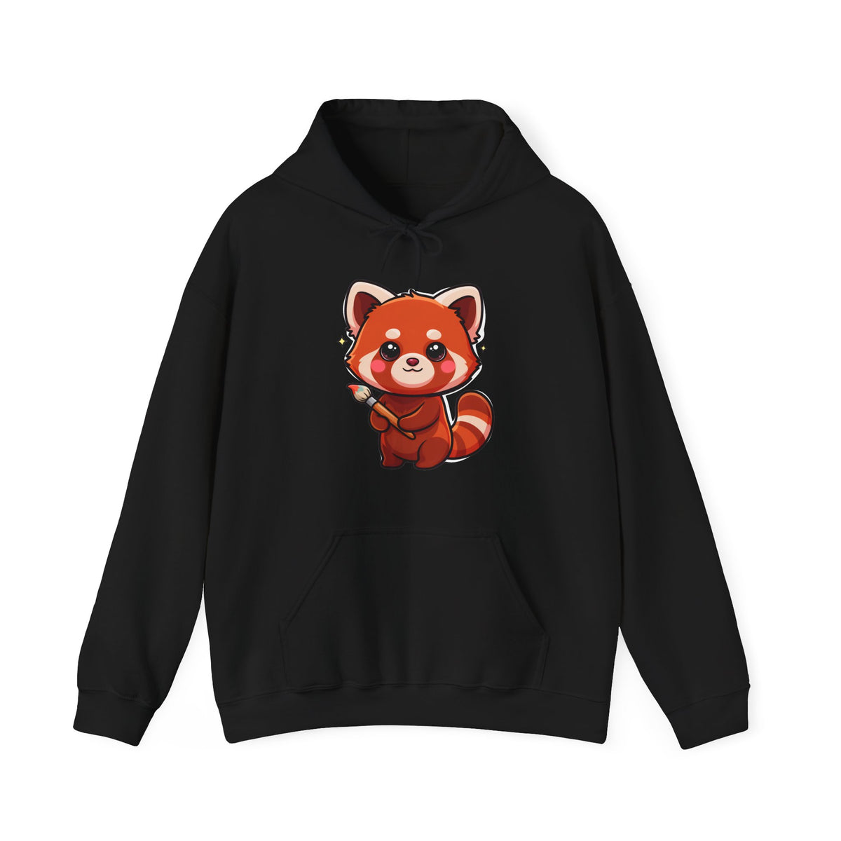 Cute Red Panda Hoodie, Kawaii Artist Sweatshirt