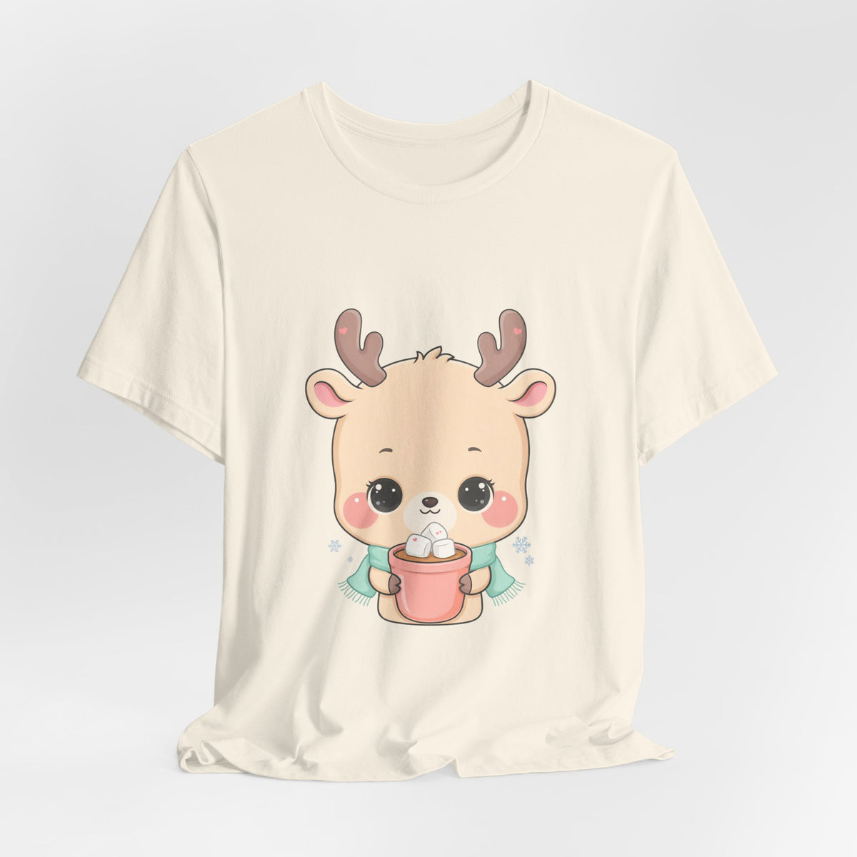 Kawaii Reindeer T-Shirt for Cozy Cocoa Season