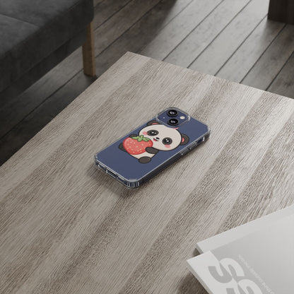 Kawaii Panda Phone Case, Sweet Strawberry Gift
