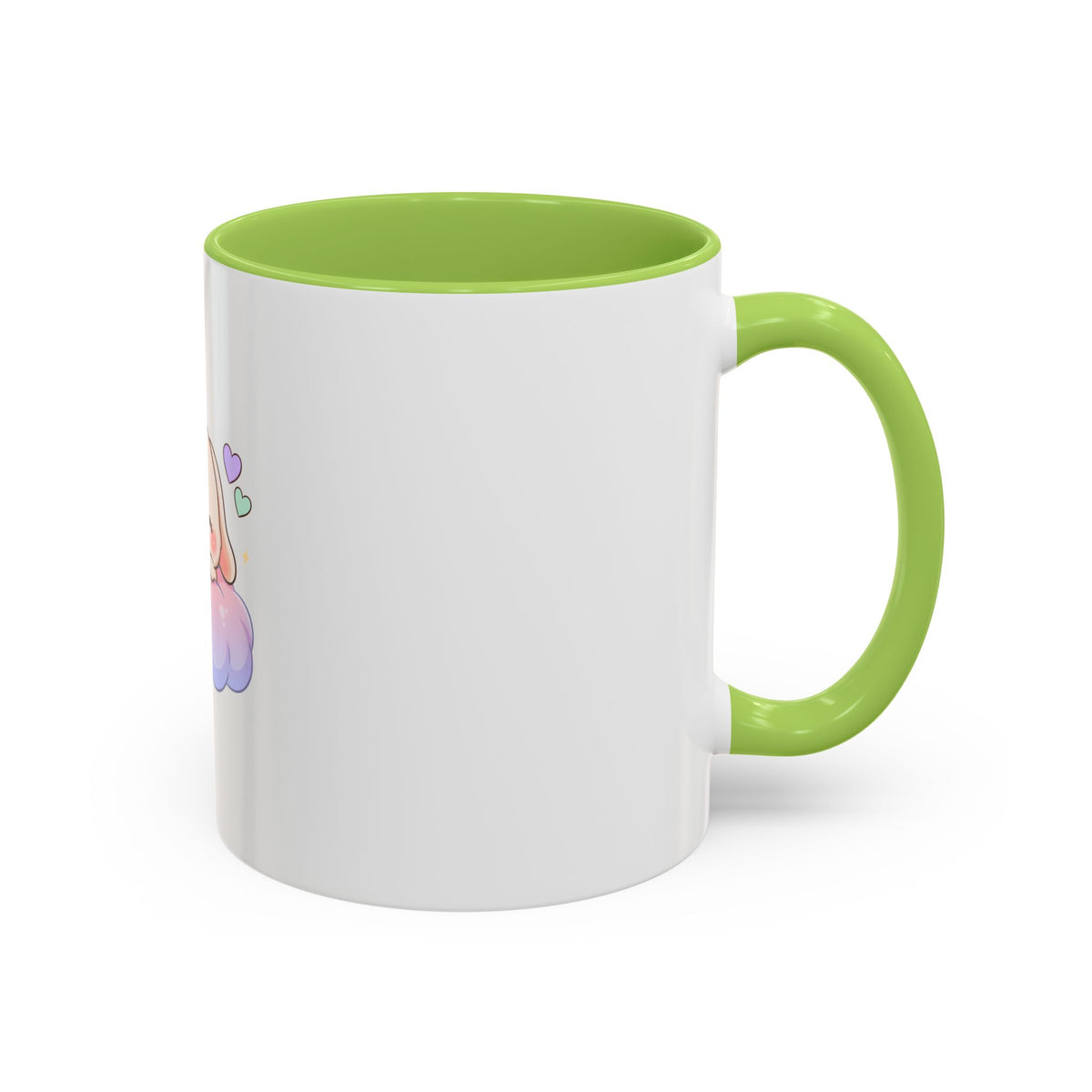 Kawaii Bunny Accent Coffee Mug, Dreamy Cute Animal Gift