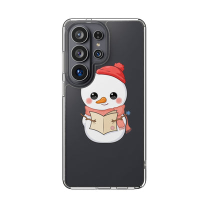 Kawaii Snowman Phone Case Reading to Santa