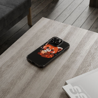 Kawaii Red Panda Phone Case with Latte