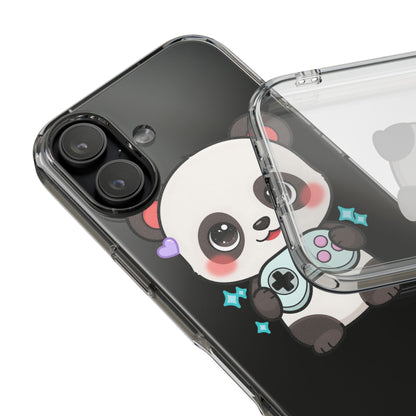 Gamer Panda Clear Impact-Resistant Phone Case
