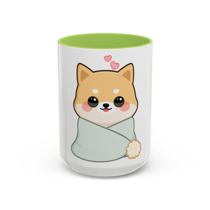 Kawaii Shiba Inu Accent Coffee Mug for Cozy Moments