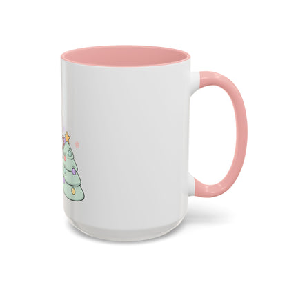 Kawaii Snowman Christmas Mug, Accent Coffee Mug