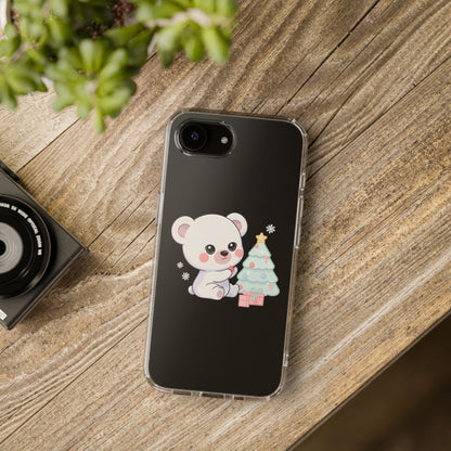 Christmas Polar Bear Phone Case, Kawaii Holiday Accessory