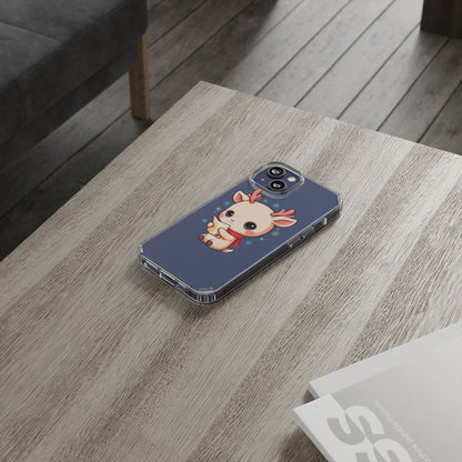 Christmas Reindeer Clear Impact-Resistant Phone Case