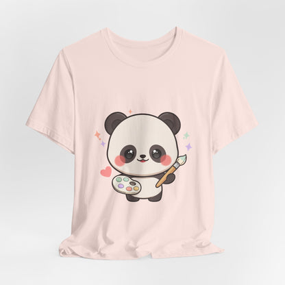 Kawaii Panda Artist T-Shirt for Creative Panda Fans