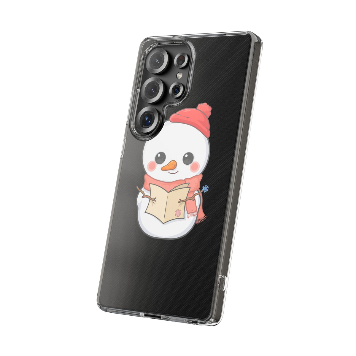 Kawaii Snowman Phone Case Reading to Santa