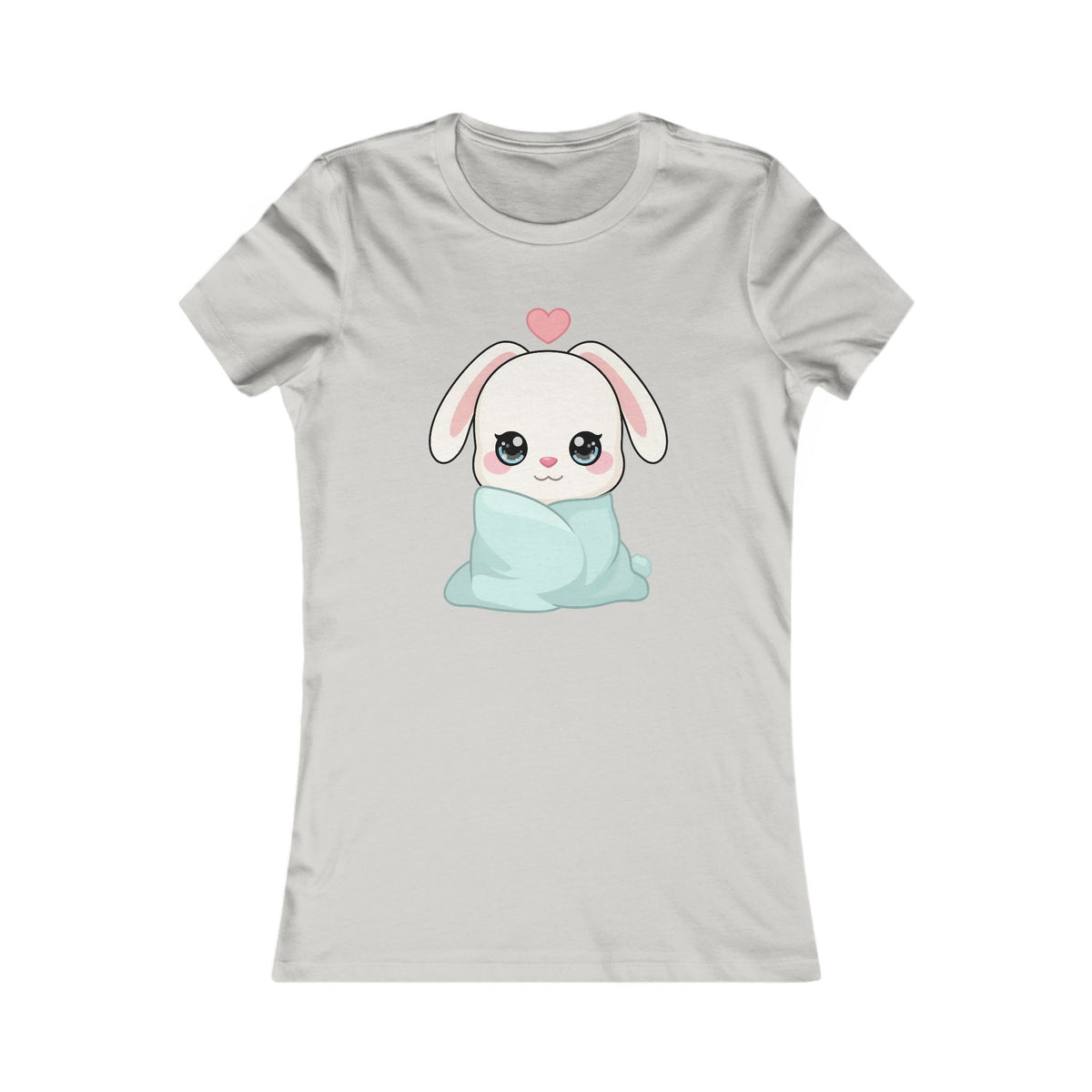 Kawaii Bunny T-Shirt, Cozy Blanket Chibi Rabbit