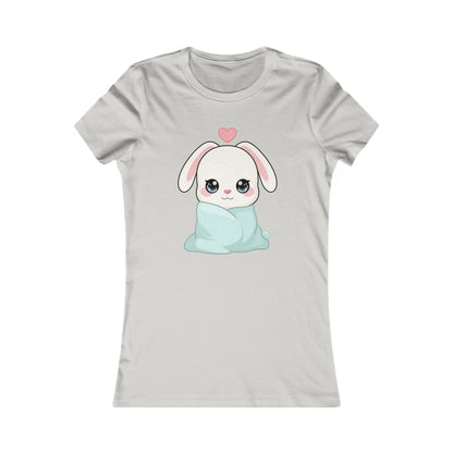 Kawaii Bunny T-Shirt, Cozy Blanket Chibi Rabbit