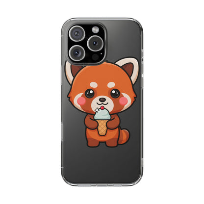 Kawaii Red Panda Phone Case with Ice Cream
