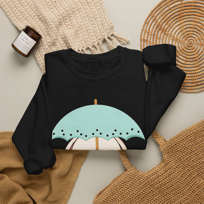 Kawaii Bunny Sweatshirt with Umbrella | Cute Chibi Gift