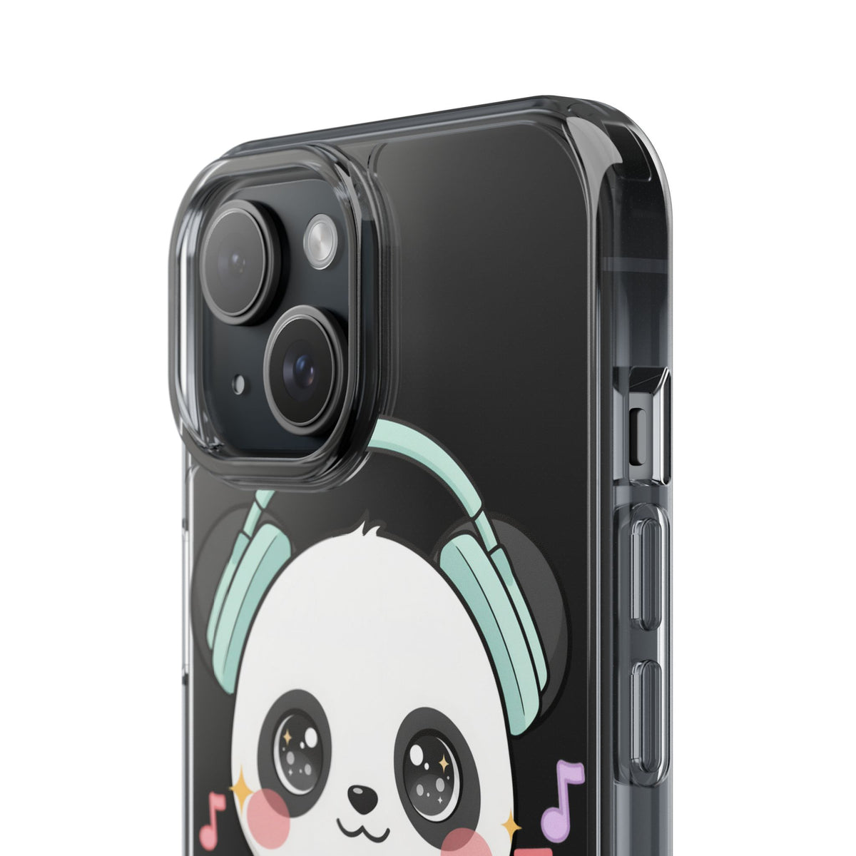 Kawaii Panda Phone Case with Headphones