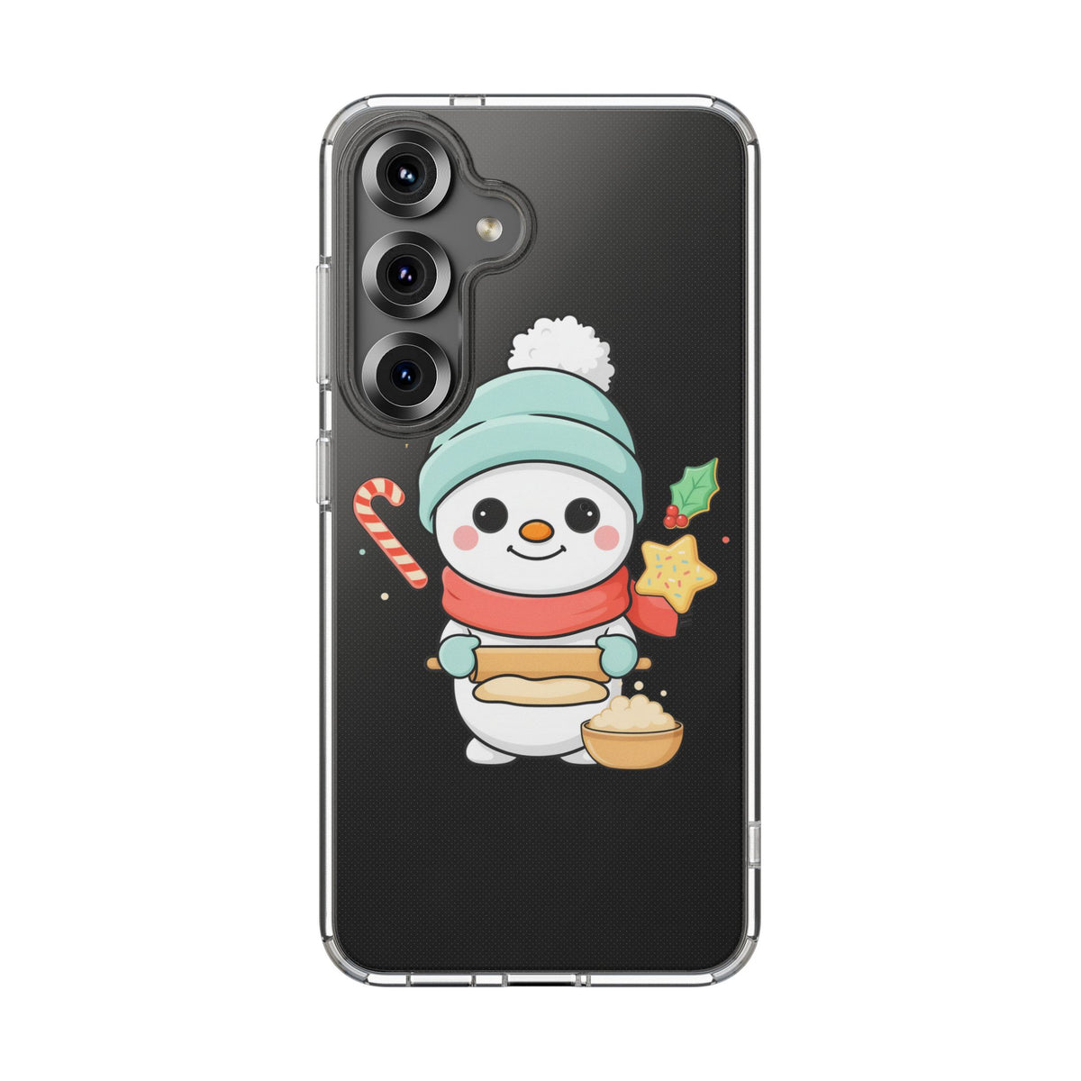 Christmas Snowman Phone Case, Cute Cookie Baker