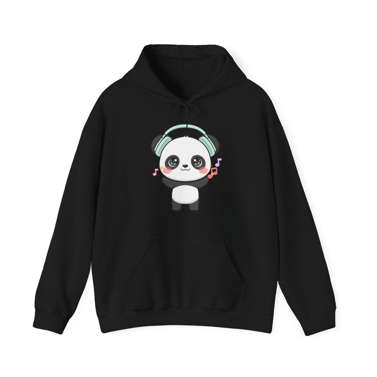 Kawaii Panda Hoodie, Cute Music Lover Sweatshirt