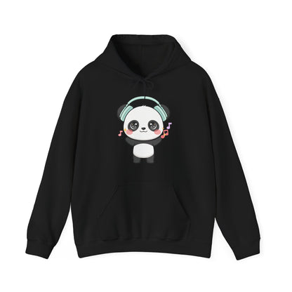 Kawaii Panda Hoodie, Cute Music Lover Sweatshirt