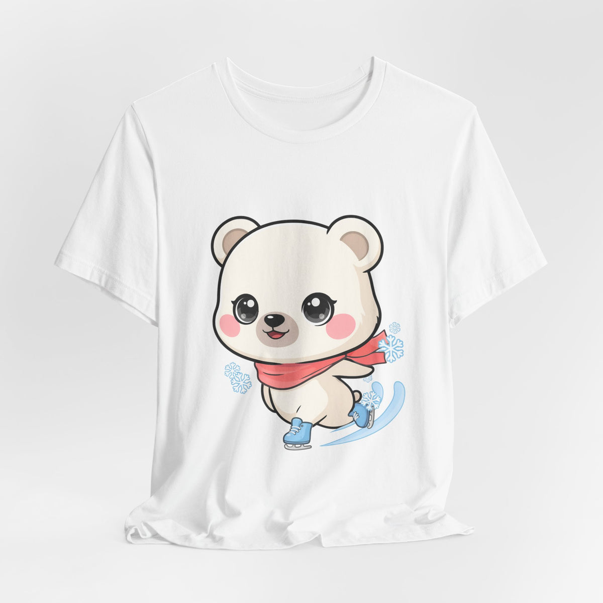 Kawaii Ice Skating Polar Bear Tee for Winter Gift Giving