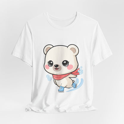 Kawaii Ice Skating Polar Bear Tee for Winter Gift Giving