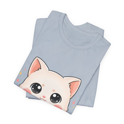 Kawaii Cat Artist T-Shirt for Creative Cat Lovers