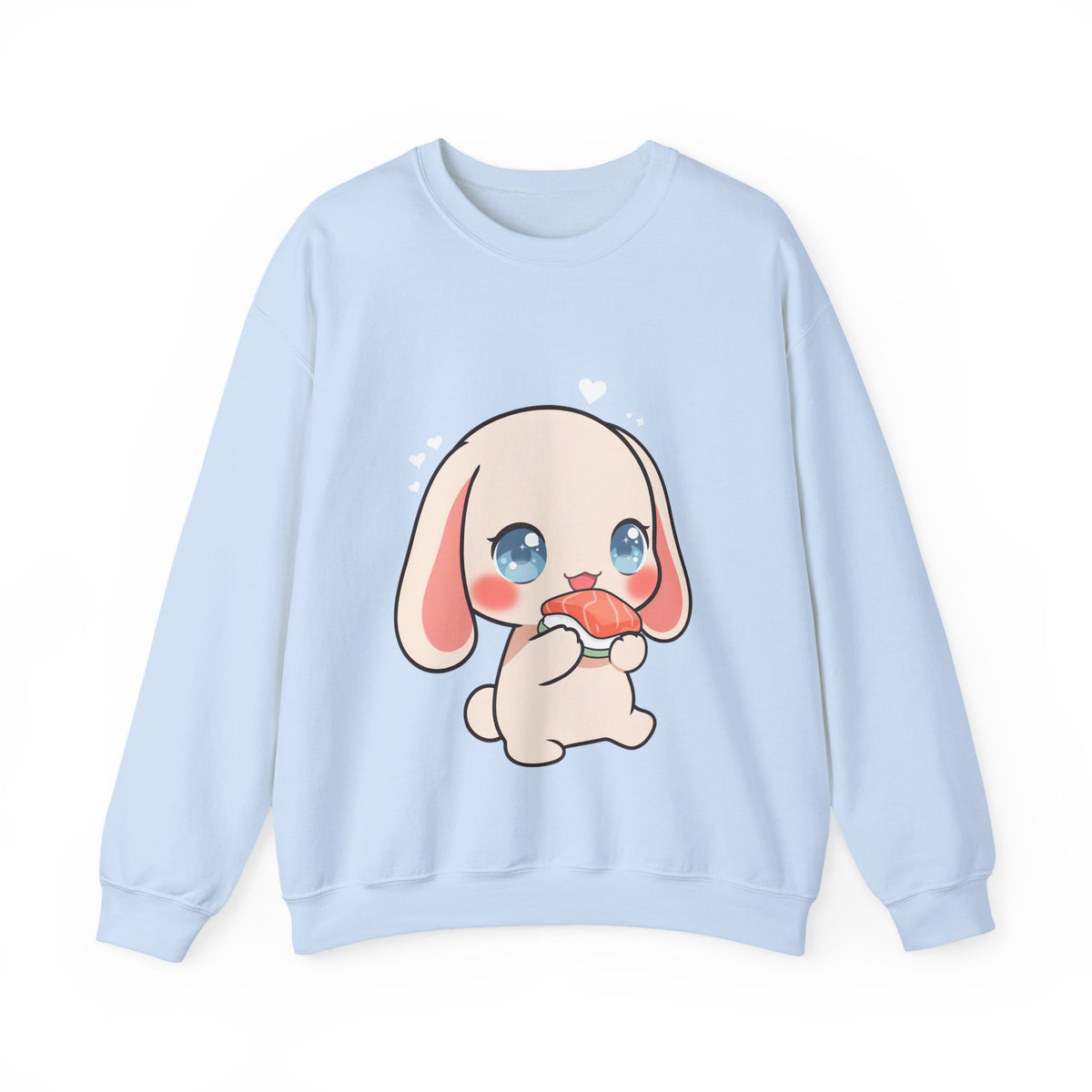 Kawaii Sushi Bunny Sweatshirt, Cute Chibi Crewneck