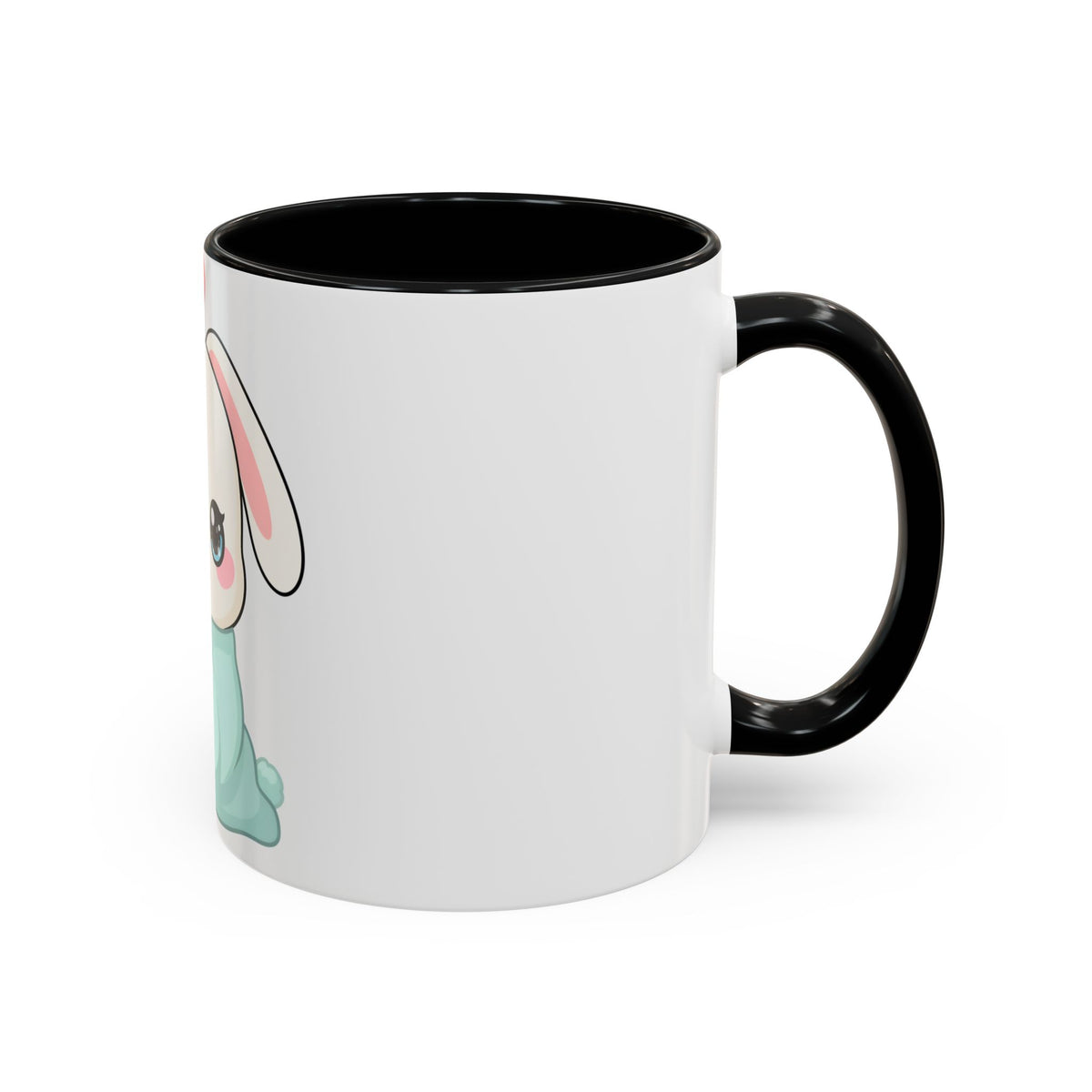 Kawaii Bunny Accent Coffee Mug for Cozy Moments