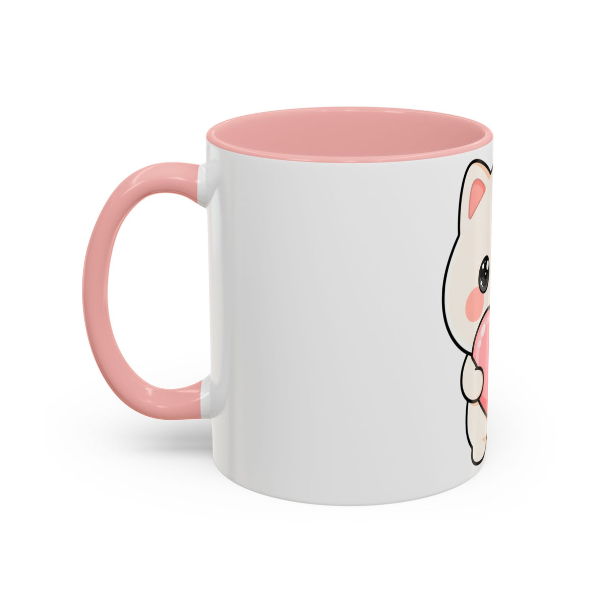 Kawaii Cat Heart Accent Coffee Mug for Sweet Morning Sips