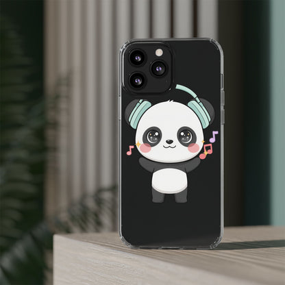 Kawaii Panda Phone Case with Headphones