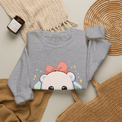 Kawaii Polar Bear Sweatshirt, Cute Gift Box Cub