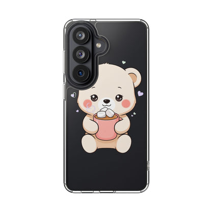 Kawaii Polar Bear Phone Case with Hot Cocoa