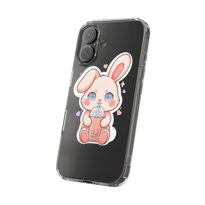 Kawaii Bunny Bubble Tea Phone Case for Boba Lovers