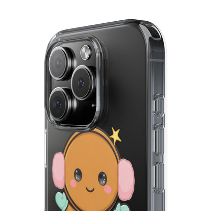 Kawaii Gingerbread Phone Case, Cute Winter Character