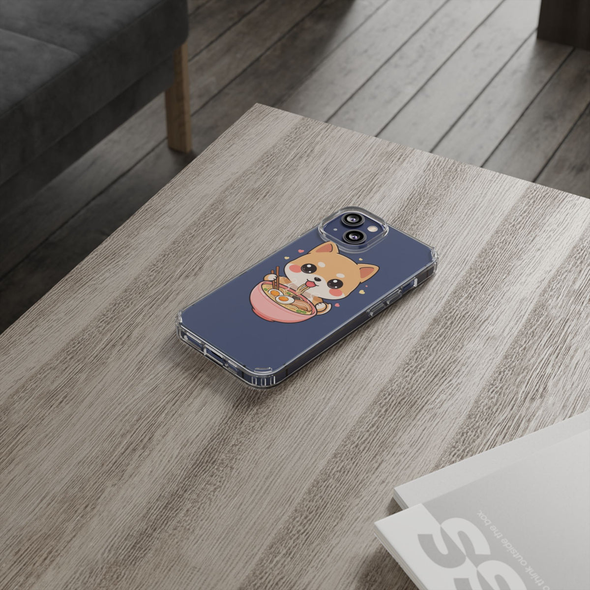 Kawaii Shiba Inu Ramen Clear Impact-Resistant Case
