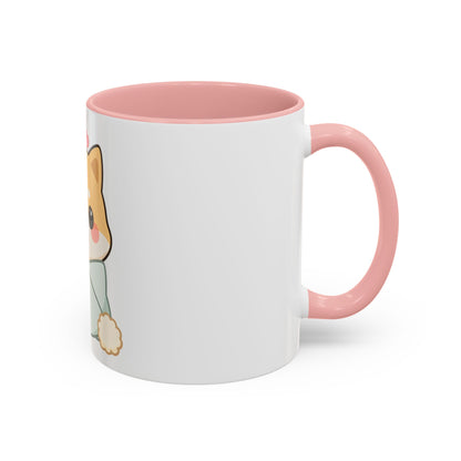 Kawaii Shiba Inu Accent Coffee Mug for Cozy Moments