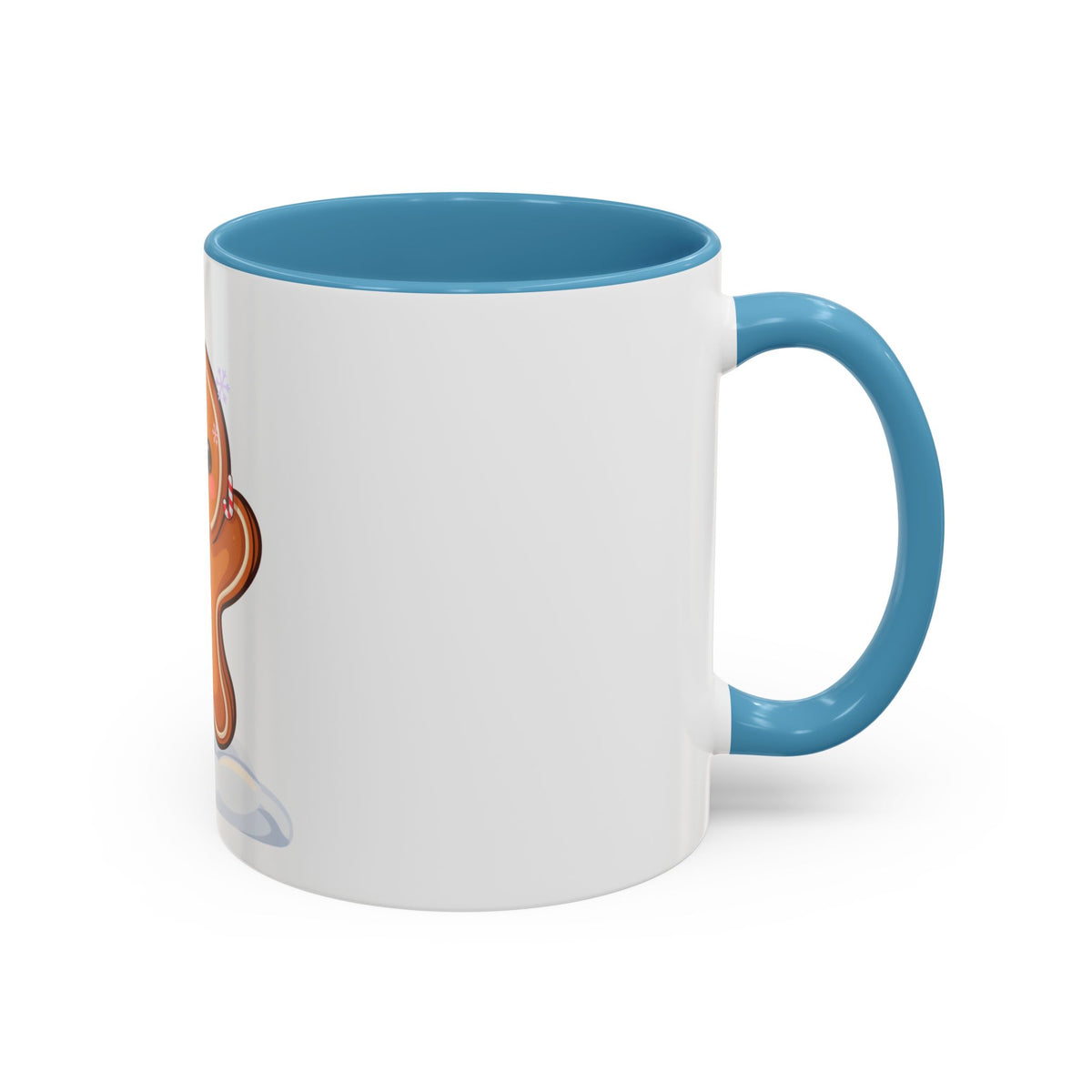 Kawaii Gingerbread Man Accent Coffee Mug for Winter Cheer